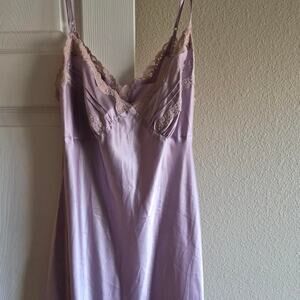 Lilac slip dress with lace